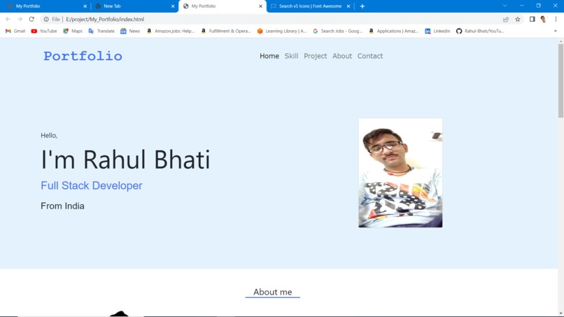 Portfolio Site – screenshot 3