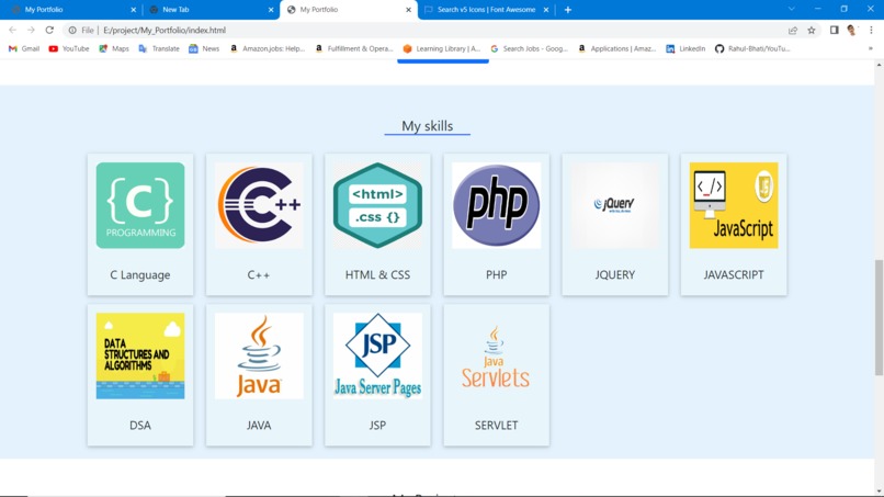 Portfolio Site – screenshot 4