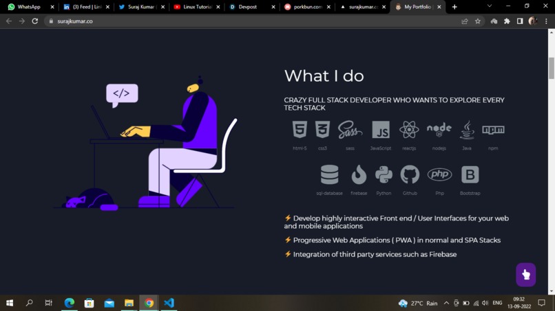 Personal Portfolio – screenshot 2