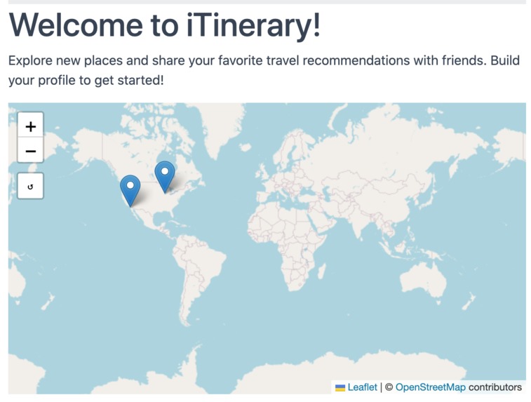 iTinerary – screenshot 1
