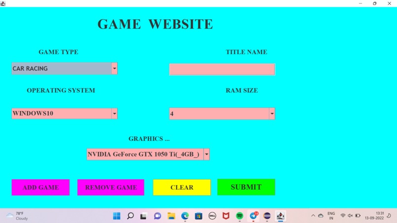 Gaming Website – screenshot 1