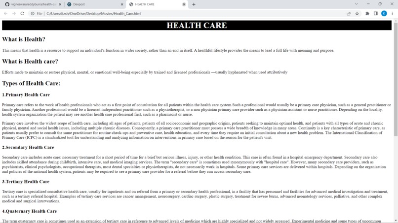 Health care – screenshot 1
