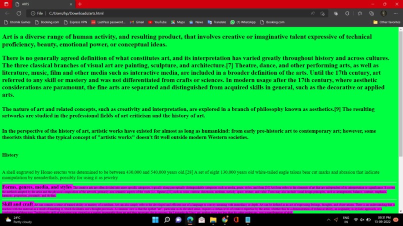 Arts and It's History. – screenshot 1
