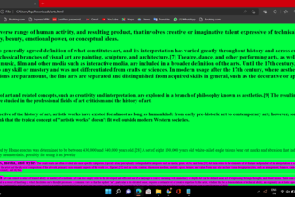 Arts and It's History.