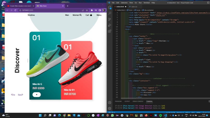 Nike Shoes product webpage – screenshot 3