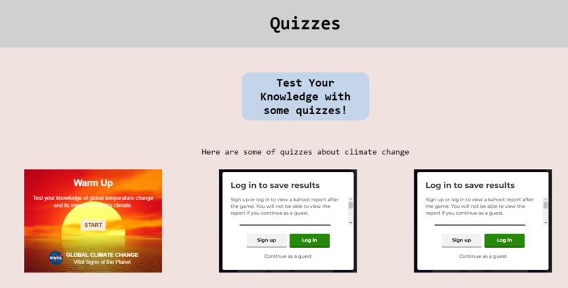 Climate Change in 2022 Website – screenshot 3