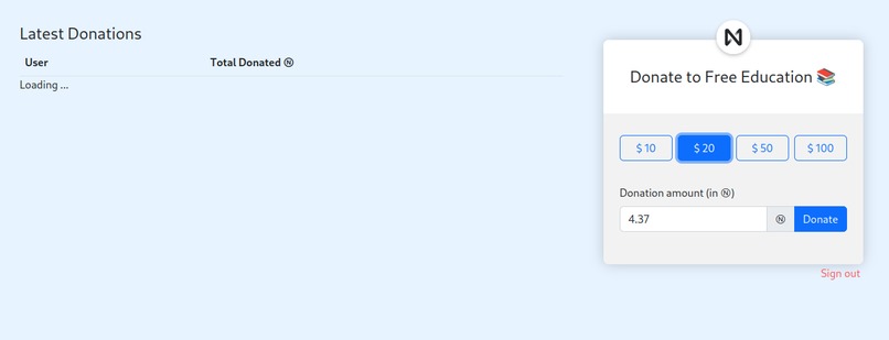 Donate NEAR for free Education – screenshot 2