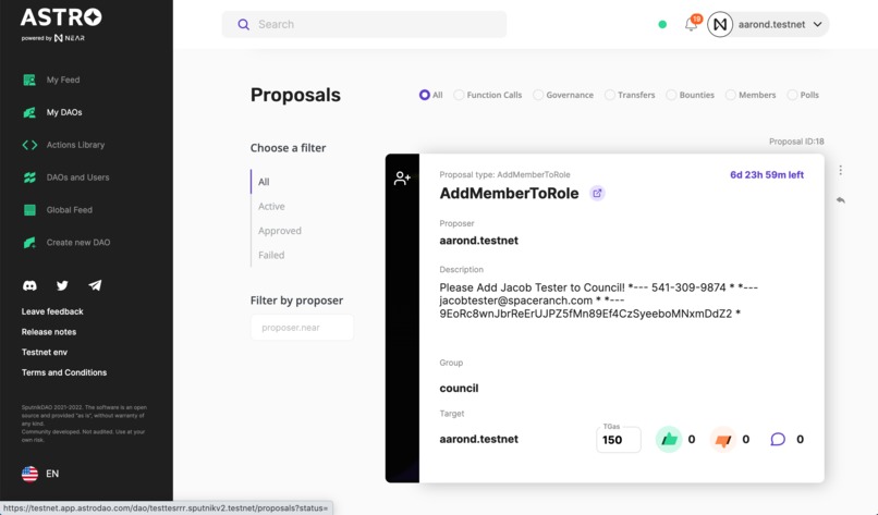 SpaceDAO – screenshot 1
