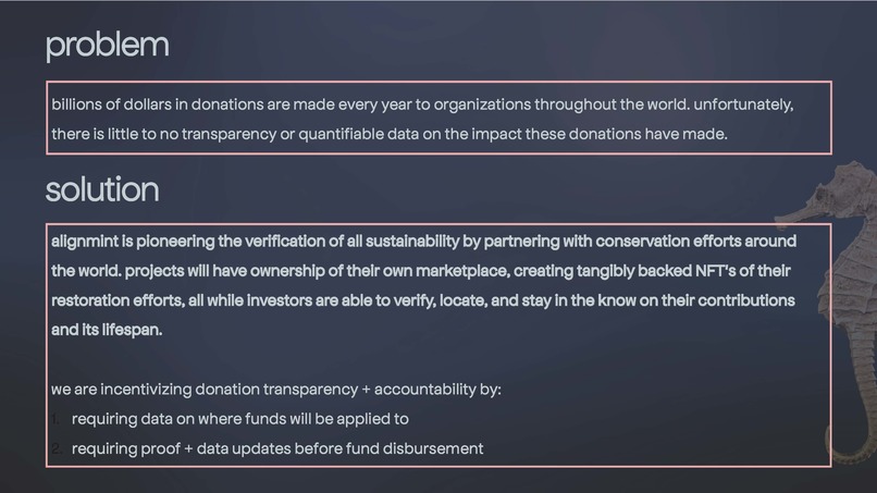 Alignmint: donation tracking – screenshot 2