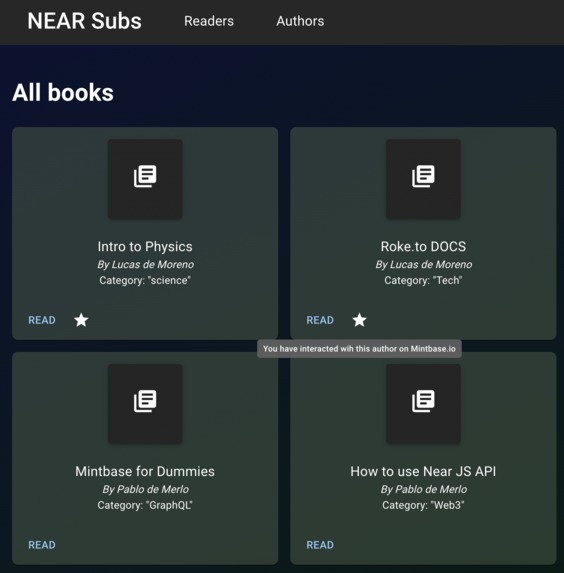 Near Subs: web3 Memberships – screenshot 1