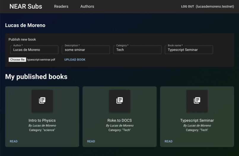 Near Subs: web3 Memberships – screenshot 2