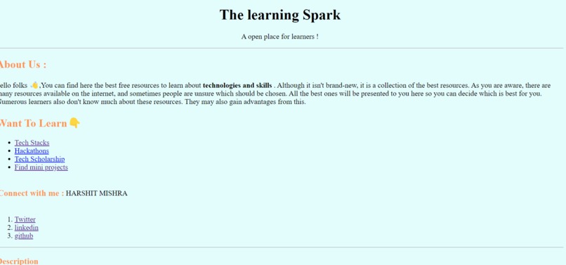 The learning Spark  – screenshot 1