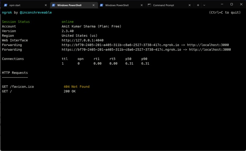 Twilio WebHooks – screenshot 1
