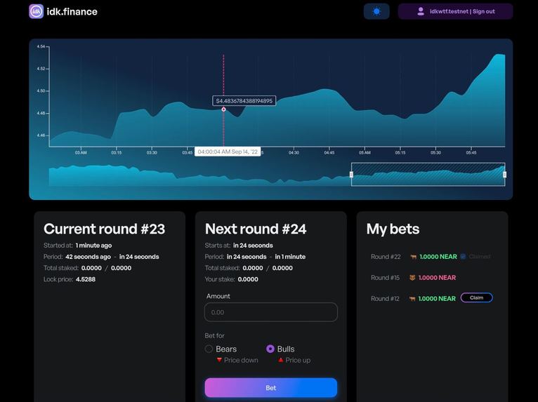 idk.finance – screenshot 2