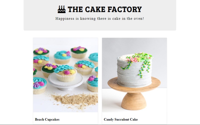 Bakery Website  – screenshot 1