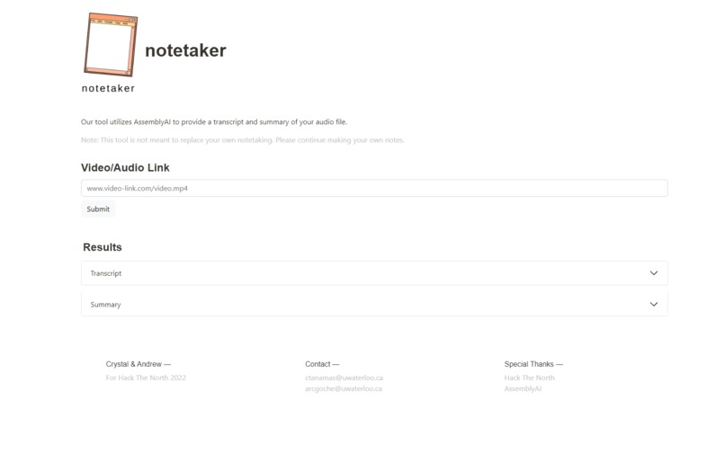 notetaker – screenshot 1