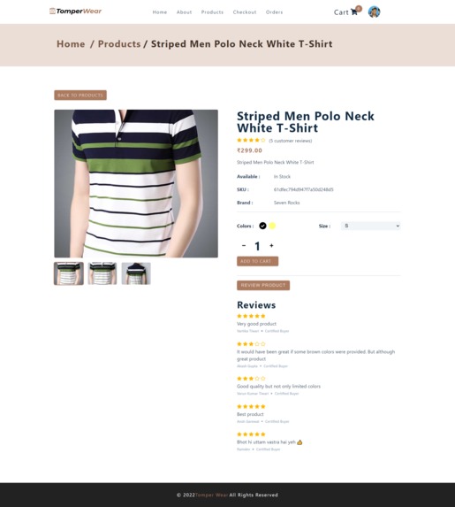 TomperWear E-commerce – screenshot 3