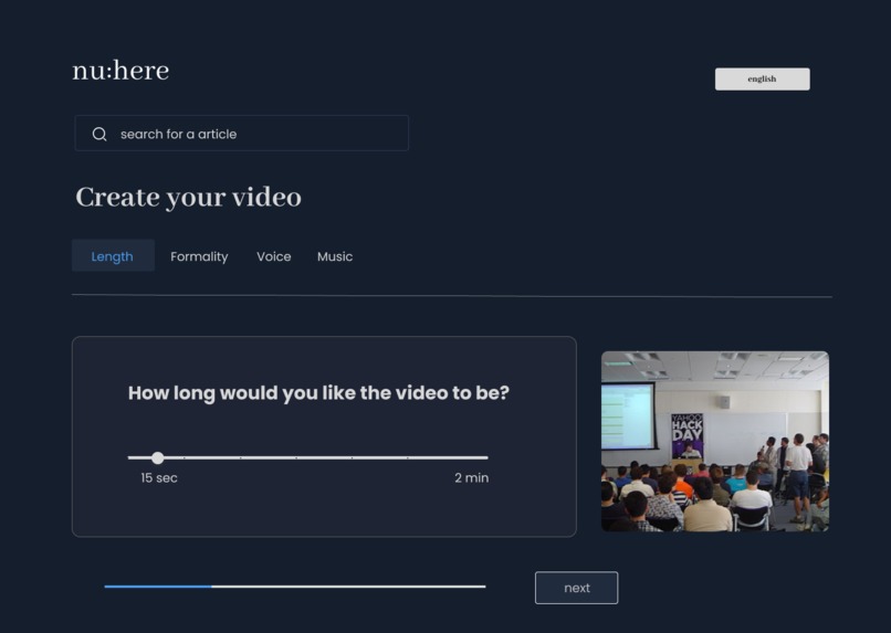 nu:here – screenshot 2