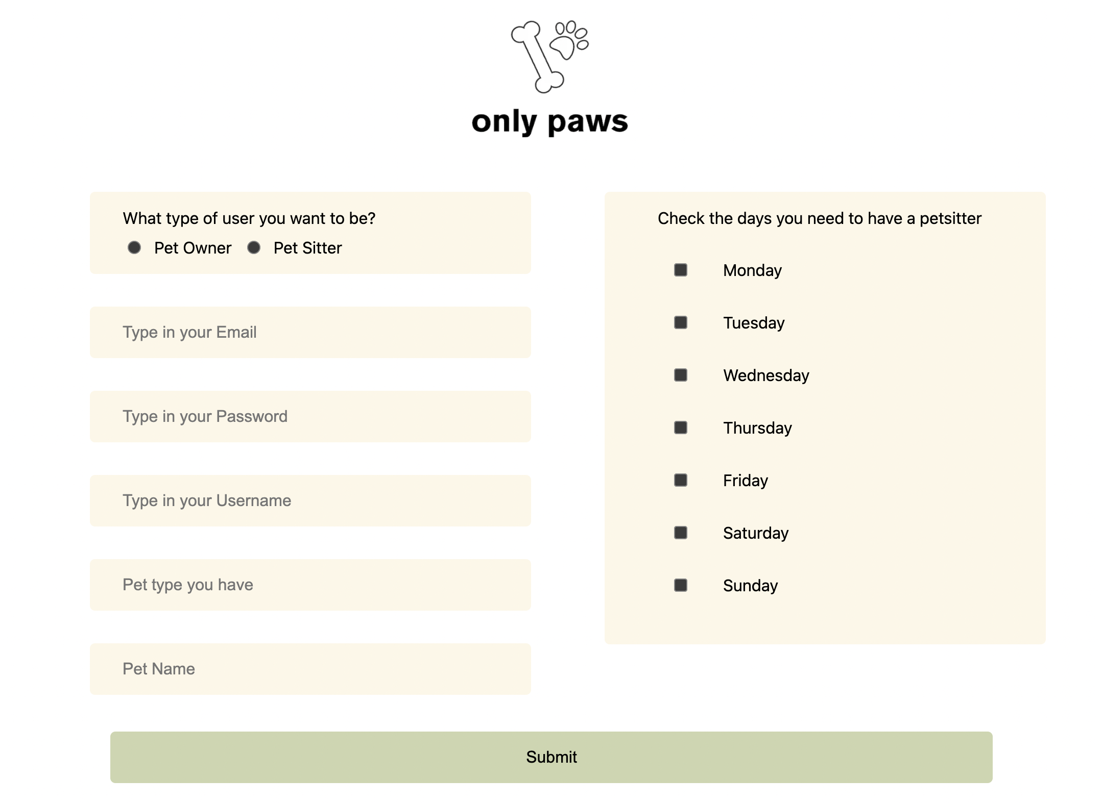 Only Paws | Devpost