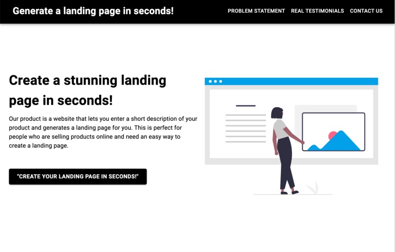 MyLandingPage – screenshot 1