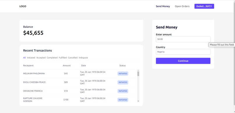 Radenu Remittance Protocol – screenshot 3
