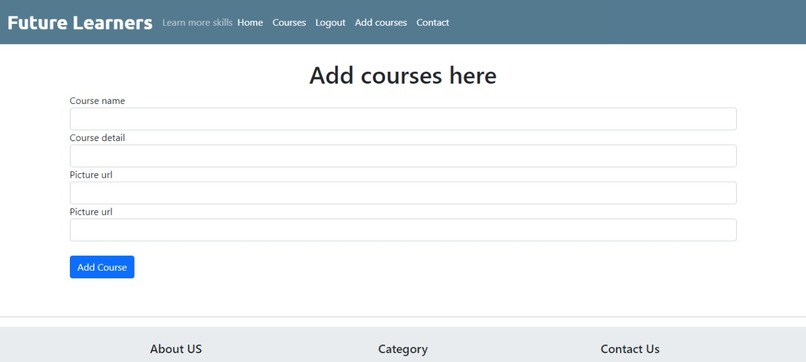 E learning platform – screenshot 1