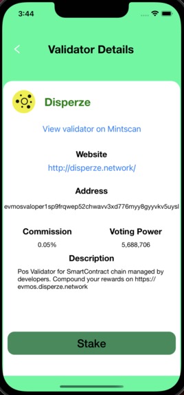 Evmos Mobile Wallet – screenshot 4