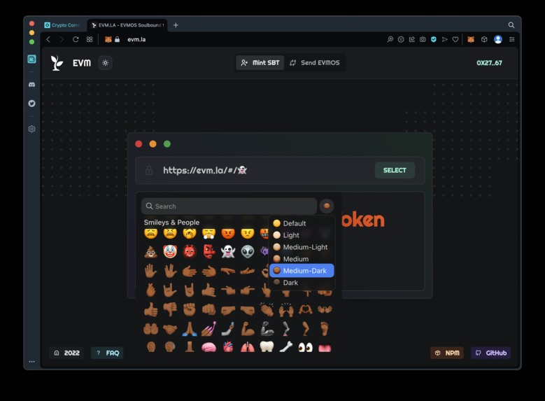 EVMOS Soulbound ✿ Token – screenshot 2