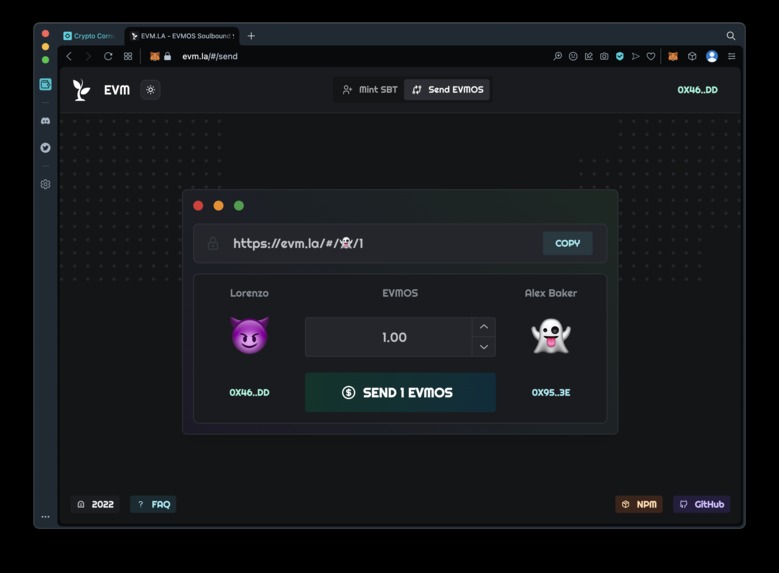 EVMOS Soulbound ✿ Token – screenshot 5