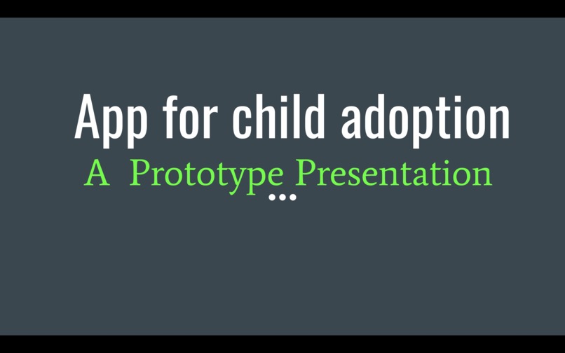 App for child adoption – screenshot 1