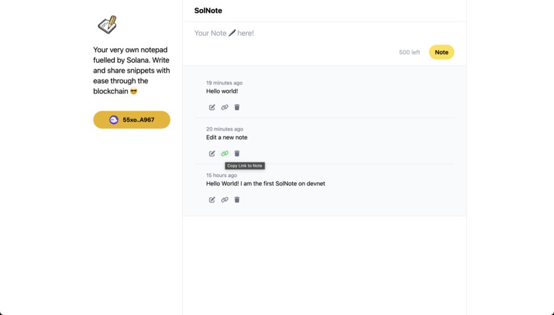 SolNote – screenshot 2