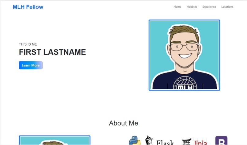 MLH Portfolio Template: Team 1 – screenshot 1