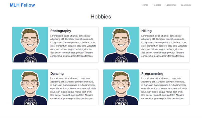 MLH Portfolio Template: Team 1 – screenshot 2