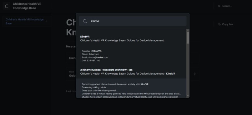 VR Knowledge Base – screenshot 2
