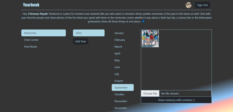 Yearbook – screenshot 2
