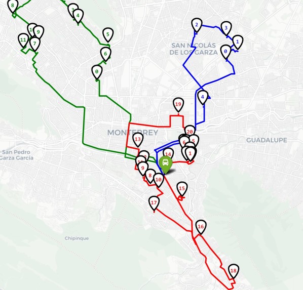 Carpooling Routes Optimizer – screenshot 1