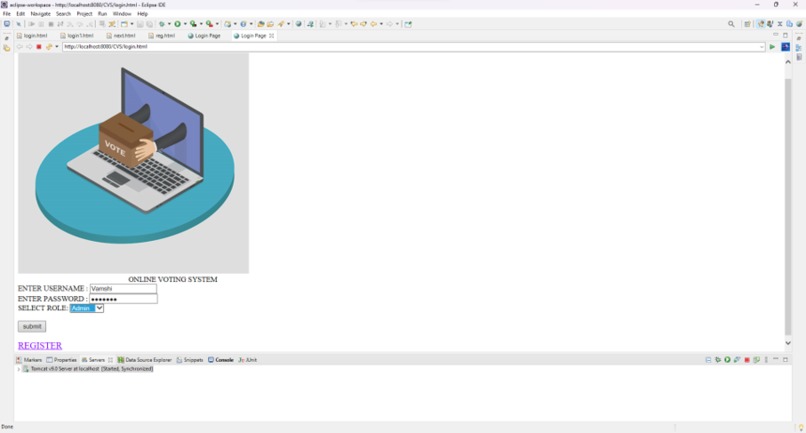 ONLINE ELECTION SYSTEM – screenshot 1