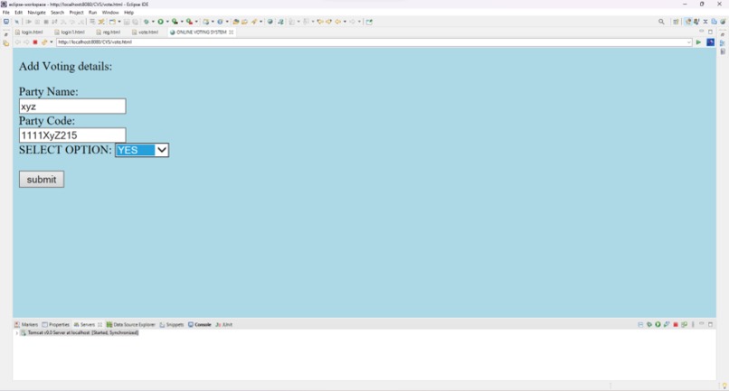 ONLINE ELECTION SYSTEM – screenshot 3