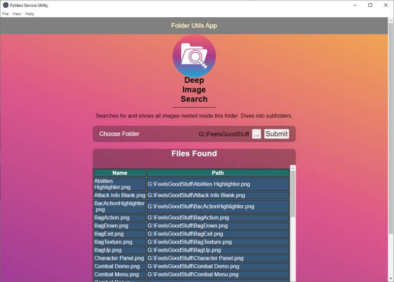 Folder-Services-Utils-App – screenshot 3