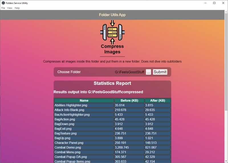 Folder-Services-Utils-App – screenshot 4