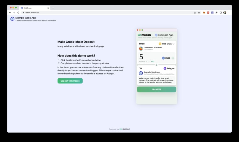Meson-To : Inter-chain stablecoin transfer protocol for web3 – screenshot 4