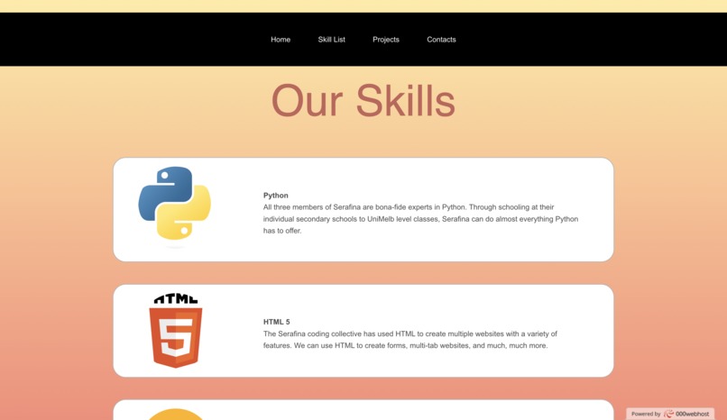 Serafina Portfolio – screenshot 2