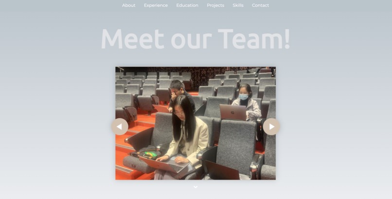 Team Portfolio – screenshot 1