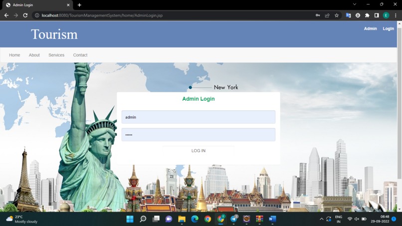 Tourism Management System – screenshot 2