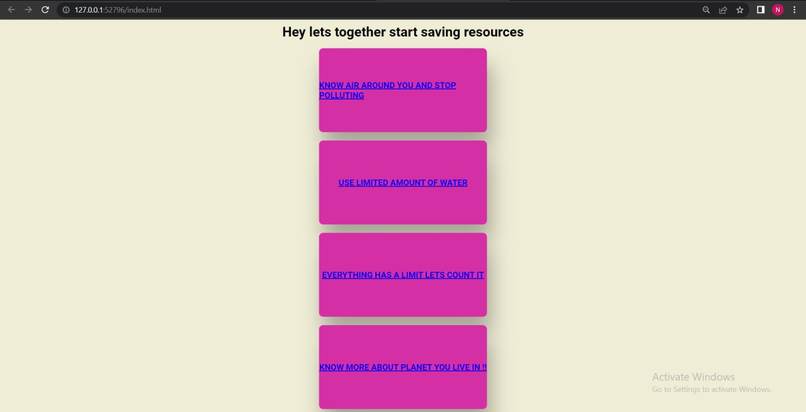 NATURE FRIENDLY WEBSITE – screenshot 1