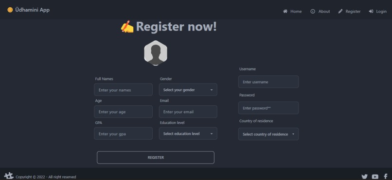 Udhamini Scholarship App – screenshot 1