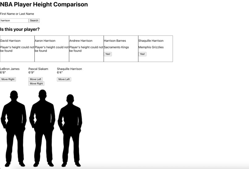 NBA Player Height Scale Devpost