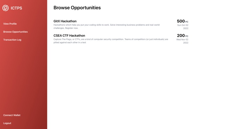 Intra-College Tokenised Payment System – screenshot 3