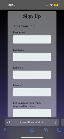 Eventique – screenshot 2