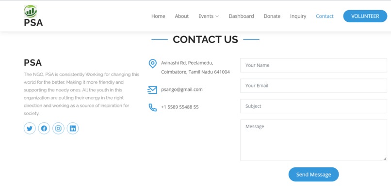 Website for NGO – screenshot 2